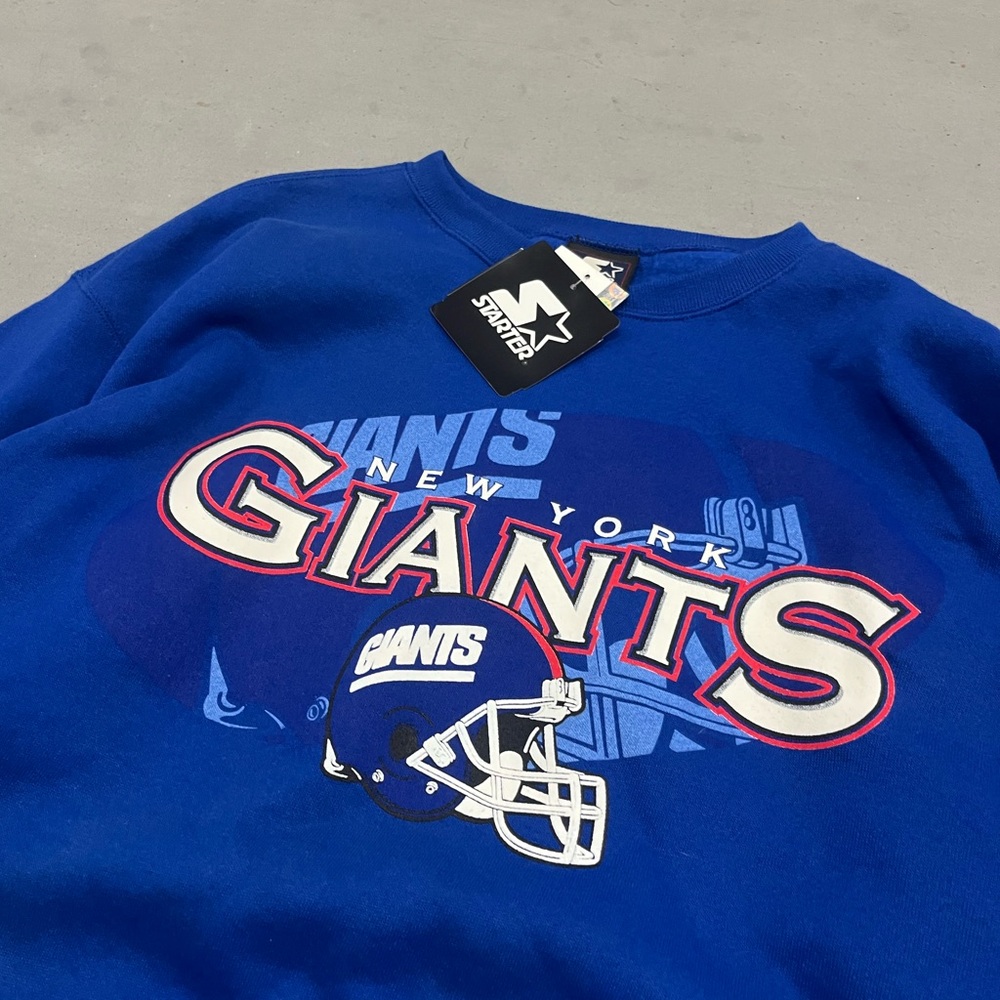 NWT Y2K Vintage Starter New York Giants Sweater Size L